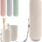 Portable Toothbrush & Toothpaste Holder Case | Travel Storage Box with Cup Function