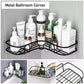 Wall Corner Rack | Multipurpose Kitchen & Bathroom Corner Organizer | Metal Wall Mount Storage Rack