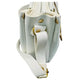 White Elegant Cat Handle Handbag for Girls & Ladies | Stylish Shoulder & Crossbody Bag with Gold Accents | Adjustable Strap