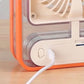 Portable USB Air Cooler Fan – 3-Speed, Mist Spray, Rechargeable | Random Color