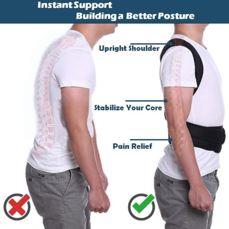 Back Pain Relief Posture Corrector Belt | Adjustable Support for Spine, Shoulder & Lumbar Alignment | XL