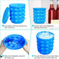 Silicone Ice Genie Cube Maker | 2-in-1 Ice Bucket Mold | Portable Soft Silicone Ice Cube Maker for Travel & Outdoor
