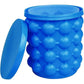 Silicone Ice Genie Cube Maker | 2-in-1 Ice Bucket Mold | Portable Soft Silicone Ice Cube Maker for Travel & Outdoor