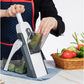 Brava Spring Vegetable Slicer Chopper | Manual Mandoline Cutter / Grinder | Multi-Function Fruit  &  Vegetable Slicer