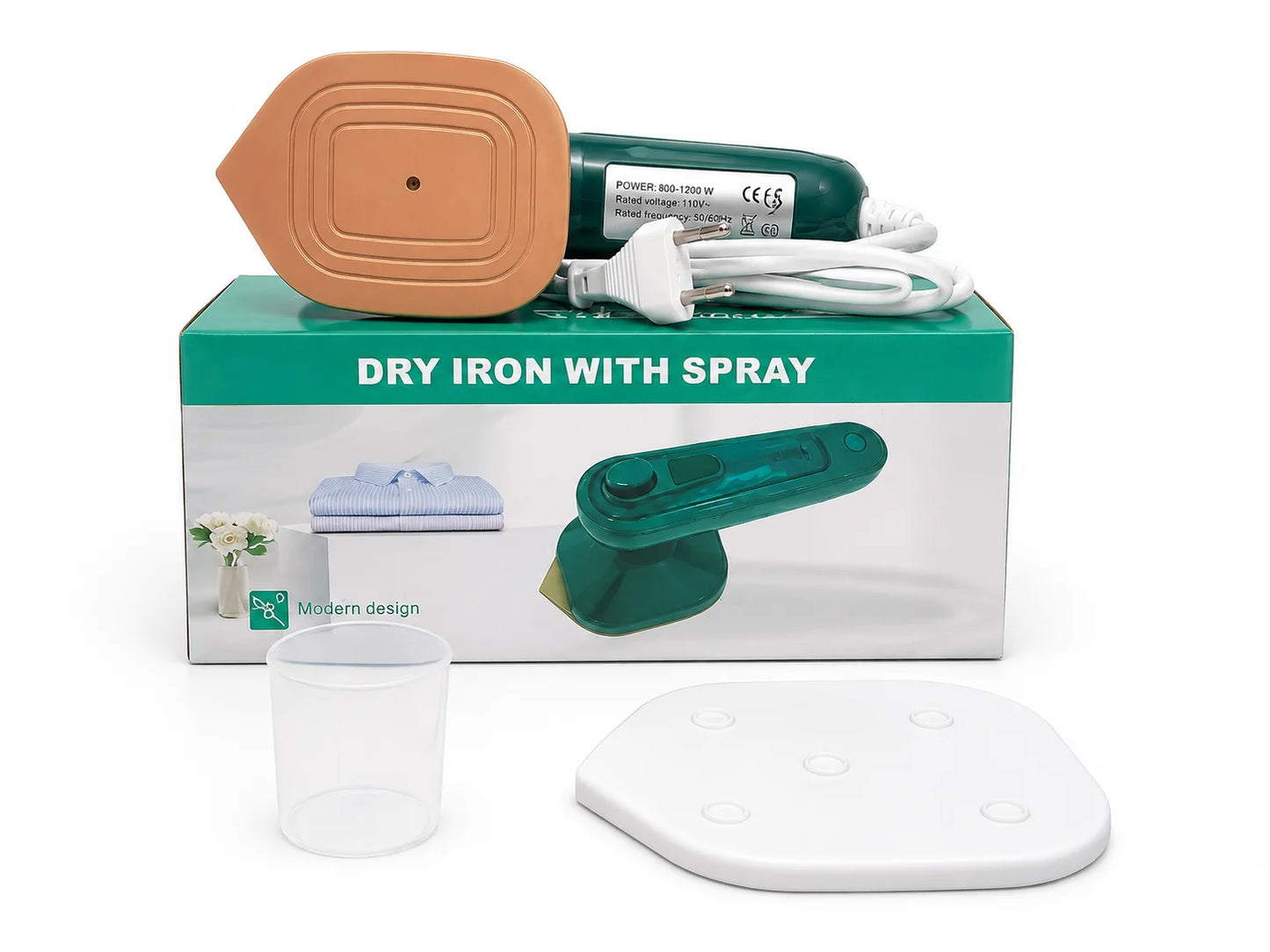 Portable Mini Steam Iron | Handheld Garment Steamer Wrinkle Remover Travel-Friendly