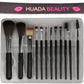 Makeup Brush Set – 12-Piece Professional Makeup Tool Kit | Soft, High-Quality Synthetic Bristles | Huada | Fit Me | Pabibrow