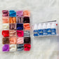 Multicolor Acrylic Artificial Nails Kit |  Full Cover Nails with Glue | 24 Shades | 576 Pcs