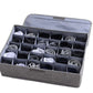 Storage Organizer with Lid | Foldable Drawer Divider | 24 Cells | Non-Woven Fabric | Random Colors