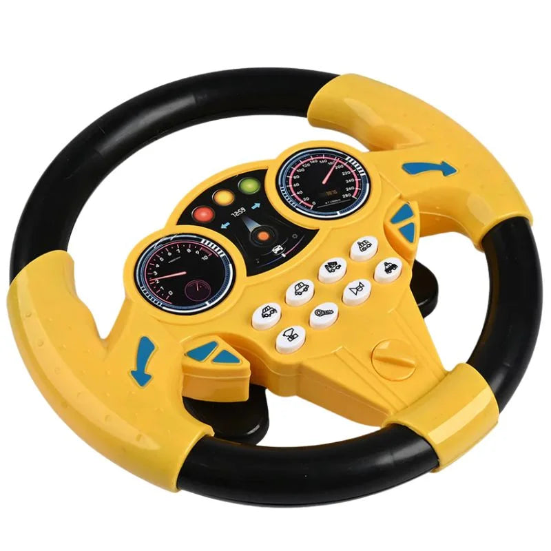 Toy Steering Wheel with Sound Effects for Kids | Interactive Driving Toy with Music & Emergency Sounds