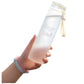 White Frosted Glass Water Bottle  |  Leak-Proof Insulated Bottle with Hello Master Decal Logo | 400ml