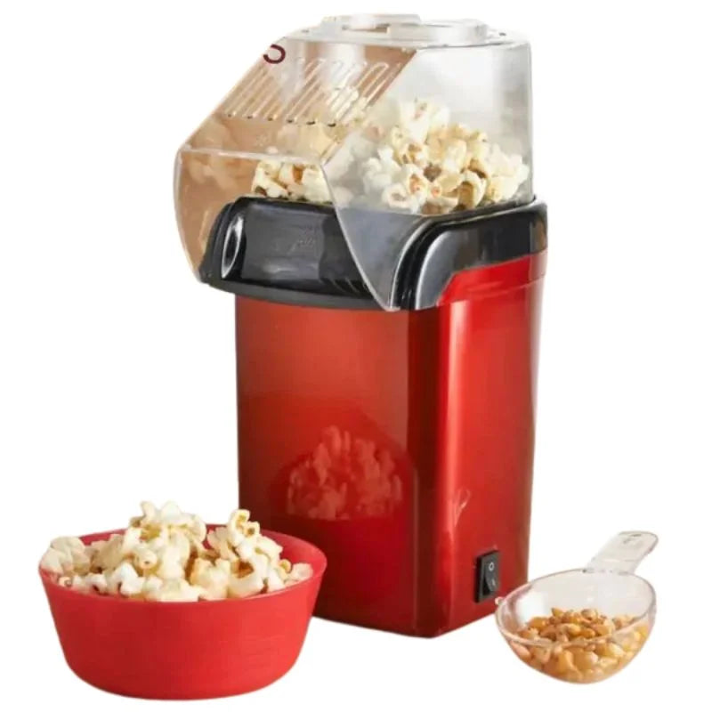 Oil Free Mini Popcorn Maker  | Hot Air Popcorn Machine | Electric Popcorn Popper for Home & Kids | 1200W