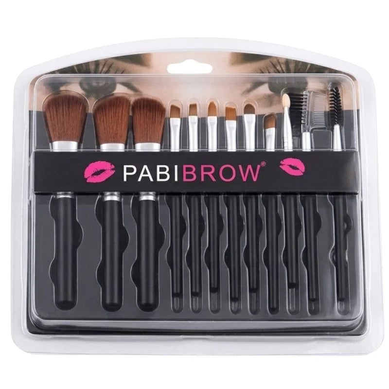 Makeup Brush Set – 12-Piece Professional Makeup Tool Kit | Soft, High-Quality Synthetic Bristles | Huada | Fit Me | Pabibrow