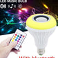 2-in-1 Smart LED Bulb with Bluetooth Speaker | RGB Color Light + Remote Control