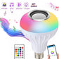 2-in-1 Smart LED Bulb with Bluetooth Speaker | RGB Color Light + Remote Control
