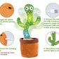 Rechargeable Dancing Cactus Toy with Hat | Interactive Singing, Talking & Dancing Plush for Kids
