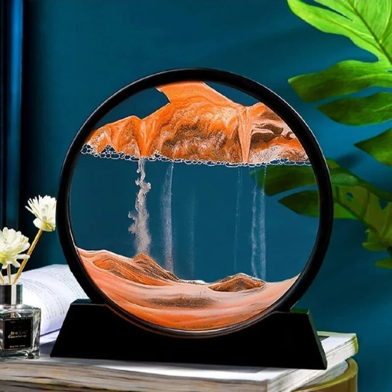 Moving Sand Art Picture  | 3D Dynamic Deep Sea Sandscape with Display Stand | Random Color