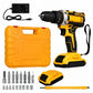 Cordless Drill Machine Kit with 2  Batteries  & 26 Accessories | Portable Rechargeable Impact Drill Set