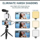 AY-49 Video Making Kit | All-in-One Vlogging Tripod with Wireless Remote, Microphone, LED Light & Mobile Holder