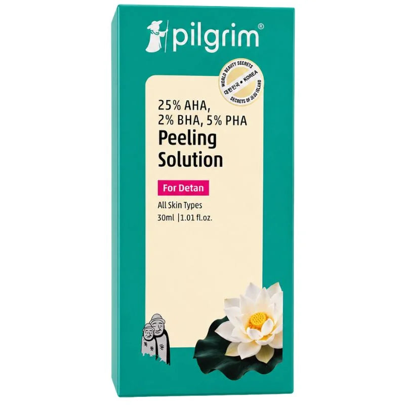 Pilgrim Peeling Solution | Weekend Facial Peel for Deep Cleansing & Exfoliation | Radiant & Even-Toned Skin | For Men & Women | 30ml