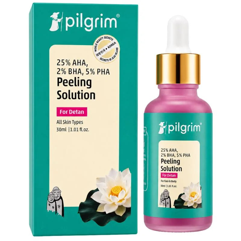 Pilgrim Peeling Solution | Weekend Facial Peel for Deep Cleansing & Exfoliation | Radiant & Even-Toned Skin | For Men & Women | 30ml
