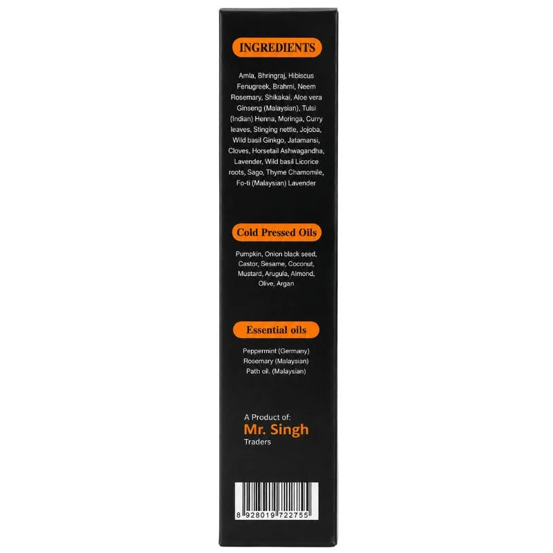 Desi Khazanay Regrowth Hair Oil | Herbal Hair Growth Oil with 25+ Herbs, Cold-Pressed Oils & Essential Oils | Scalp Nourishment & Hair Care | For Men & Women