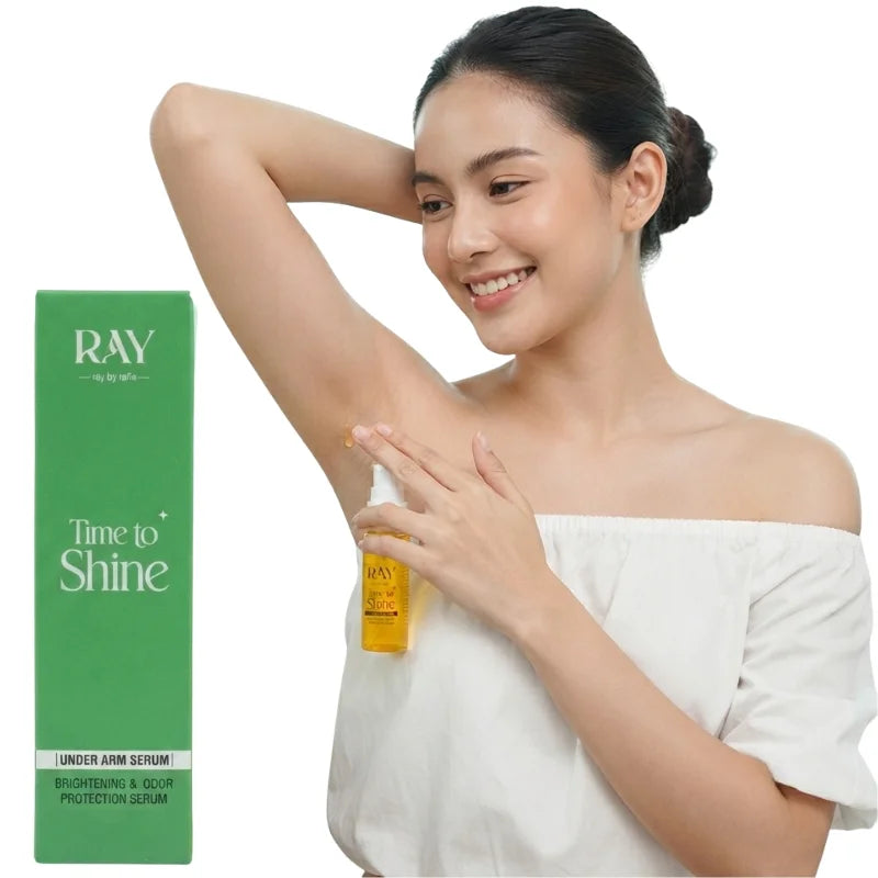Ray Time To Shine Underarm Serum | Brightening Underarm Serum with Niacinamide, Alpha Arbutin & Hyaluronic Acid | Lightweight Daily Care | 30ml
