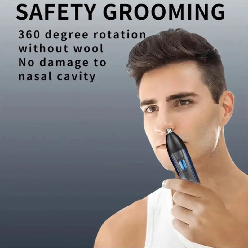 Kemei  USB Electric Hair Clipper | Model KM-5560 |  Rechargeable Hair Trimmer with Nose Trimmer Attachment | Professional Grooming Kit