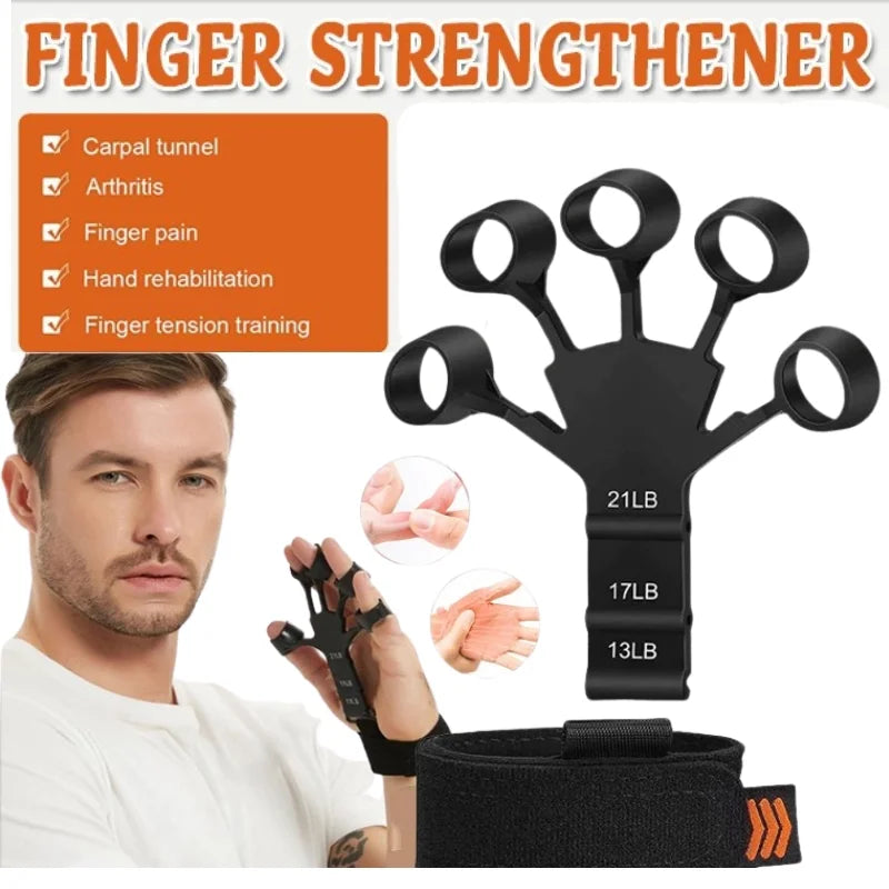 Adjustable Hand Grip Strengthener | Finger Exerciser & Hand Therapy Trainer | Grip Strength Trainer for Fitness, Rehabilitation & Arthritis Relief