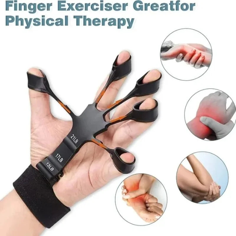 Adjustable Hand Grip Strengthener | Finger Exerciser & Hand Therapy Trainer | Grip Strength Trainer for Fitness, Rehabilitation & Arthritis Relief