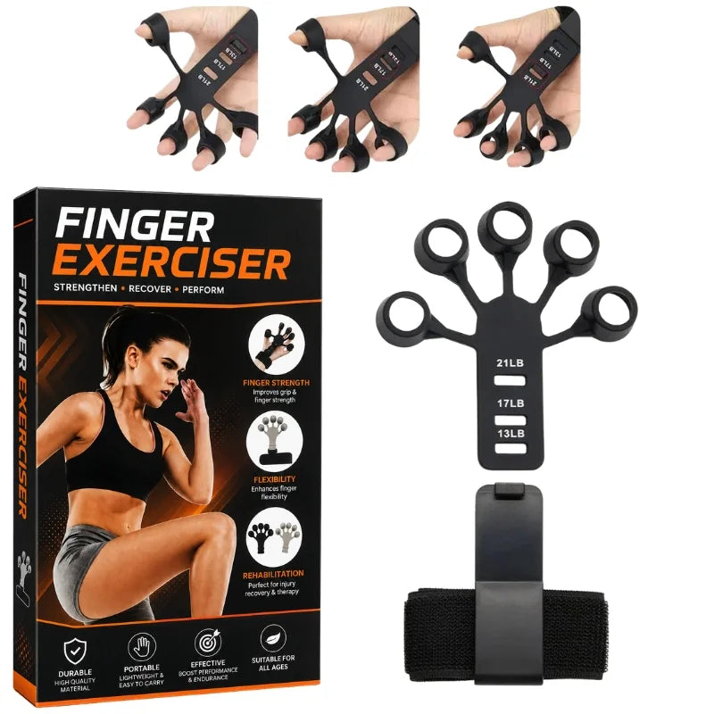 Adjustable Hand Grip Strengthener | Finger Exerciser & Hand Therapy Trainer | Grip Strength Trainer for Fitness, Rehabilitation & Arthritis Relief