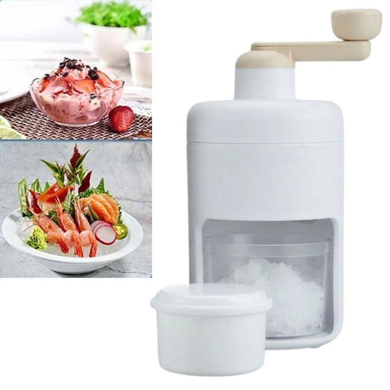 Portable Manual Ice Shaver  | Snow Cone & Slush Maker | Stainless Steel Blades | Ice Shaving Machine for Home, Kitchen & Camping